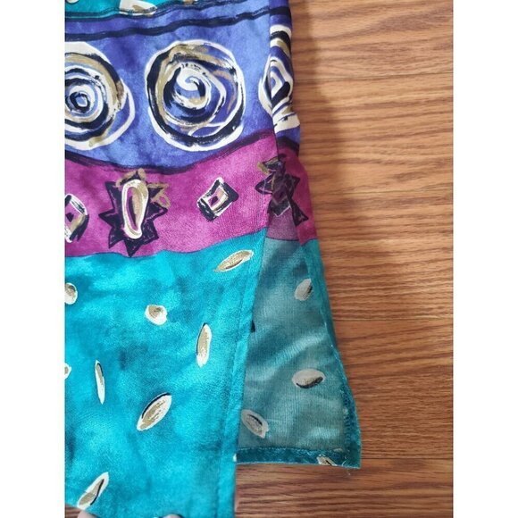 Vintage Bentley Woman Top Women's size 3X? Tunic length MOP Buttons Side Slits - Picture 5 of 8